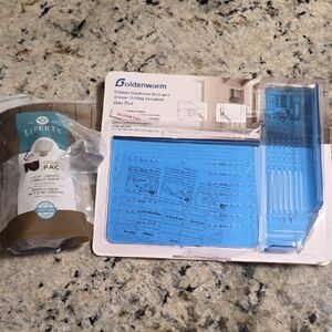 Cabinet hardware drilling template and 6 knobs